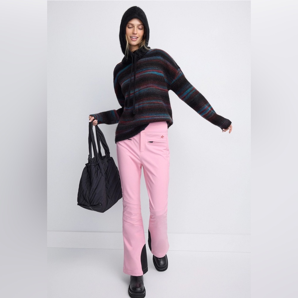 Perfect Moment Pink & Black Logo Ski Jacket Panel